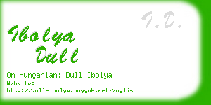 ibolya dull business card